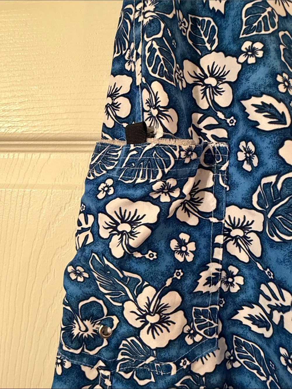 Blue Floral Men's Swim Shorts